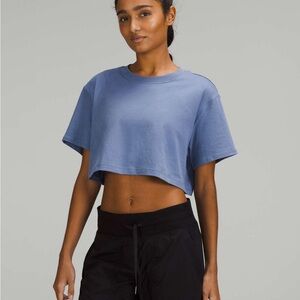 Lululemon All Yours Water Drop Blue Crop Top